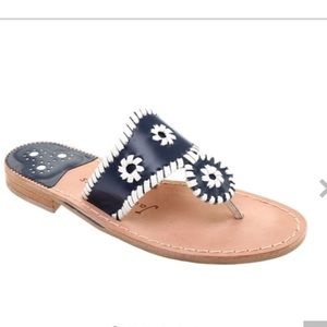 Jack Rogers Palm Beach Navy with White Trim